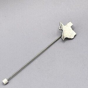 James Avery Texas State Map Shaped Stick Pin Tie Tack Sterling Silver Retired